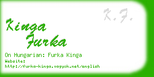 kinga furka business card